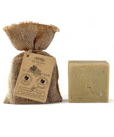 Dr. Cantaron of St. John's wort biological natural vegan traditional handmade antique-effective in diaper rangmatitis slight burns wound healing (140 g 1 piece) of St. John's soap soap