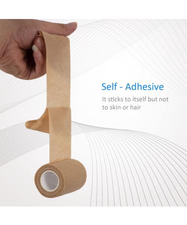 Self-Adhesive Legal Bandage 7.5cm x 4.5m - 6 Rolls Cohesive First Aid Wrap for Dogs Sports & Wrist Support - Skin Tone Elastic Bandage - Buy Online on GoSupps.com
