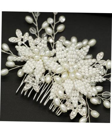 FRCOLOR Bridal Hair Comb hair DIY clips for hair rhinestone headpiece bridal headpiece wedding hair clip floral headpiece rhinestone hair clip hair pin crystal bride hair Floral Hair Clips - Buy Online on GoSupps.com