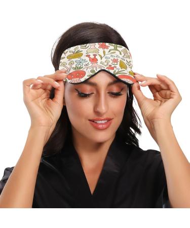 Shop Mushroom & Plant Eye Mask | Funny Sleep Mask for Women & Men | Adjustable Light Blocking Blindfold for Travel & Naps - Buy Online on GoSupps.com