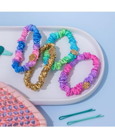 Lilly Pulitzer Mini Scrunchies 4 Piece Scrunchie Set for Women and Girls Cute Mini Hair Ties Hair Bands for Women's Hair (Gold Lam /Ombre) - Buy Online on GoSupps.com