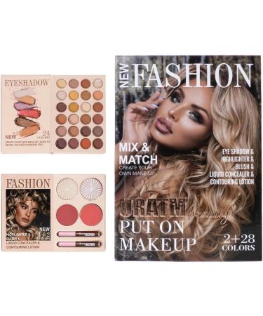  Mppchhn Eyeshadow Palette | 30 Colors Long-Lasting Concealer - Highly Pigmented Eye Powder Palette - For Cheeks and Face Daily Travel Parties Birthday Wedding Women - Buy Online on GoSupps.com