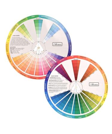 Creative Color Wheel  Paint Mixing Learning Guide Art Class Teaching Tool for Makeup Blending Board Chart Color Mixed Guide Mix Colours (9.25inch) - Buy Online on GoSupps.com