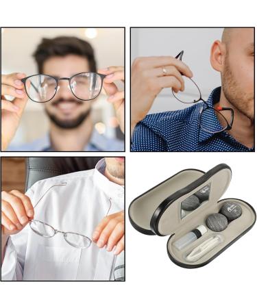 Coheali 2-in-1 Travel Glasses Case Set - Dual Purpose with Mirror & Lens Container | Perfect for International Travel - Buy Online on GoSupps.com