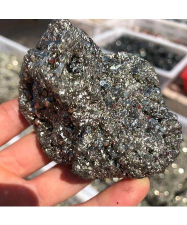 for 1pc 200-600g Natural Iron Pyrite Cluster Crystal Stone Rough Display Specimen Minerals Natural Quartz Crystals Decoration Piedras decorativas para el hogar (Size : 300-400g) - Buy Online on GoSupps.com