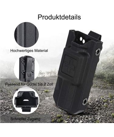 Feloyal Tactical Tourniquet Case - Portable EDC Organizer Bag for Outdoor Sports | Multifunction Military Accessories (Black) - Buy Online on GoSupps.com