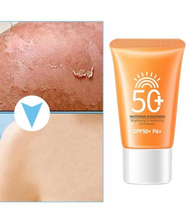 Sunscreen SPF 50 Non-Greasy Face Sunscreen - Refreshing & Brightening Facial Sunscreen 30g for Seaside Beach Oily & Sensitive Skin - Buy Online on GoSupps.com