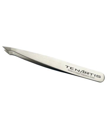 Pointed Slant Hair Tweezers Stainless Steel - Tenartis Made in Italy