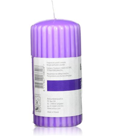 Buy Bolsius Ribbed Column Candle - Lavender 120/58 mm Purple Wax - Perfect for Home Decor | International Shipping Available - Buy Online on GoSupps.com