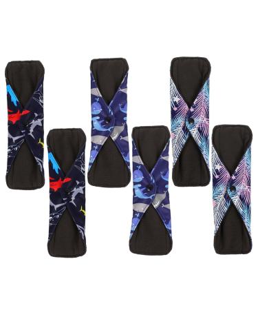 Napkins Cloth Washable 6pcs Pad Girls Briefs Reusable Pads Cloth Mama Pads Panty Liner Napkin Bamboo Charcoal Period Pad Period Pad Cloth Pads Napkin Cloth Reusable Pads As Shown 2 1 Count (Pack of 1)
