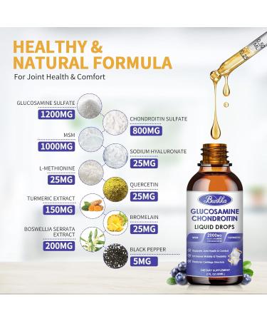 Bunkka Glucosamine Chondroitin - Blueberry - 2 Fl Oz. - Buy Online on GoSupps.com