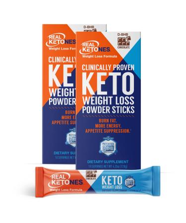 Real Ketones - Exogenous Keto - D BHB + Electrolytes - Drink Mix Supplement Powder - 20 Packets, Chocolate