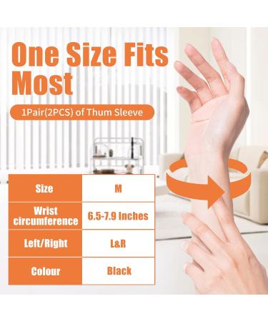 Thumb Brace Compression Sleeve - Adjustable Carpal Tunnel Support & Pain Relief for Arthritis Joint Pain Tendonitis - 1 Pair - Buy Online on GoSupps.com