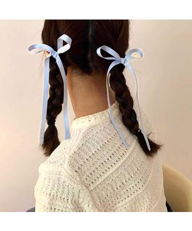 Fhioevt 10-Piece Silk Satin Hair Loop Clips for Women - Stylish Hairpins in 5 Colors for Elegant Hair Decoration - Buy Online on GoSupps.com