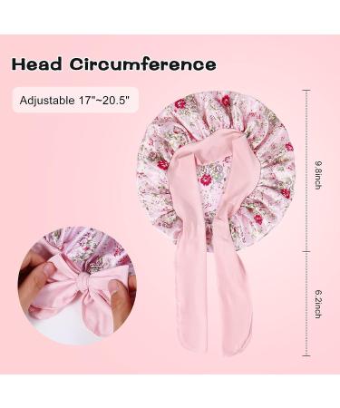 4Pcs Kids Satin Hair Bonnets - Soft Silk Sleeping Caps for Curly Natural Hair - Buy Online on GoSupps.com