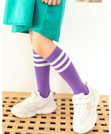 UTTPLL Toddler Cotton Baseball Knee High Tube Socks - Royal Blue White Stripe 3-6 Years - Buy Online on GoSupps.com