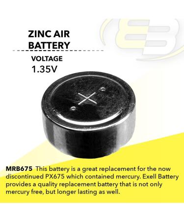 5pc Exell MRB675 Zinc Air Battery Z675PX PX675 MR44 EPX675 - Long-lasting 1.35V Power for Your Devices | International Shipping Available - Buy Online on GoSupps.com