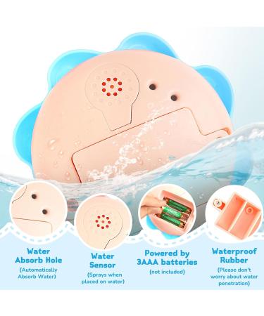 Octopus Light Up Bath Toy with Automatic Induction Spray Water - Blue | Perfect Gift for Baby Boys and Girls | Four Water Spray Patterns - Buy Online on GoSupps.com