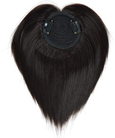 Luxiremi Hair Topper for Women Thinning Hair Synthetic Clip in Hair Extensions Natural Looking Toupee Hairpiece Without Bangs Short Straight Hair Topper Schokobraun Chocolate Brown - Buy Online on GoSupps.com