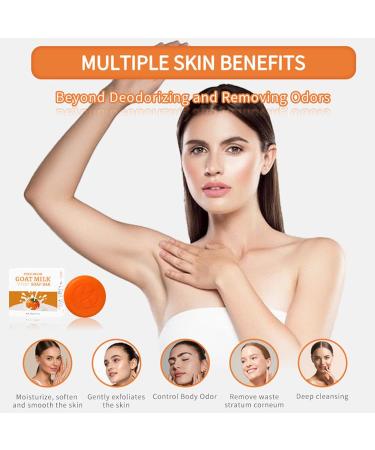  Mimoqk Body Odor Soap Deodorizing Cleanser 100g with Gentle Formula Sensitive Skin Refreshing Bath Supply for Shower Travel Hotel Adults Kids Neck Thighs Family Use - Buy Online on GoSupps.com