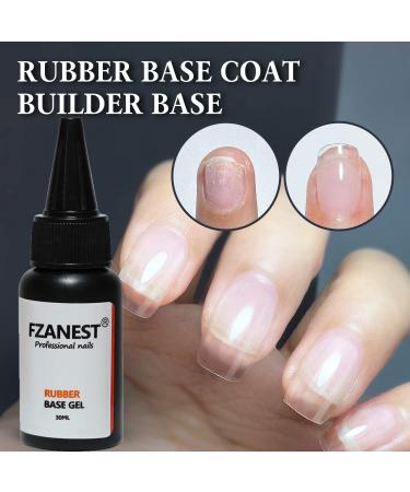 FZANEST 5 in 1 Rubber Base Gel Polish - 30ml Refill for Nail Extension & Repair Clear Base Coat Builder Gel - Buy Online on GoSupps.com