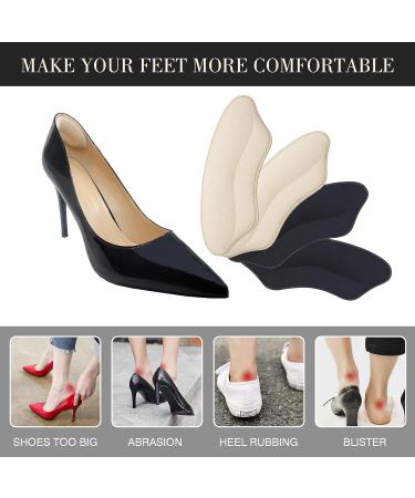 COPPATAOPP Women's Self-Adhesive Heel Pads - 2 Pairs for Improved Comfort & Fit | Heel Inserts for Women's Shoes Too Big | Prevent Pain & Blisters - Buy Online on GoSupps.com
