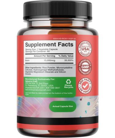 Pure Potent Biotin Vitamins for Hair Growth & Skin Health - Natural Supplement for Men and Women - Faster Metabolism Support - Buy Online on GoSupps.com
