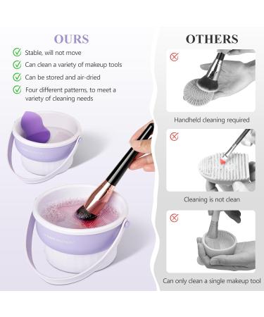 3 in 1 Silicone Makeup Brush Cleaner Bowl - Drying Holder & Cleaning Mat Tool for Cosmetic Brushes | International Shipping Available - Buy Online on GoSupps.com