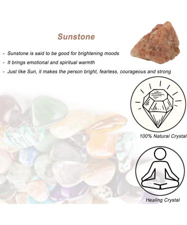 Sunstone Raw Crystals Large 1.25-2.0 Healing Natural Rough Stones for Tumbling, Cabbing, Decoration - Wicca, Reiki, Crystal Healing - Buy Online on GoSupps.com