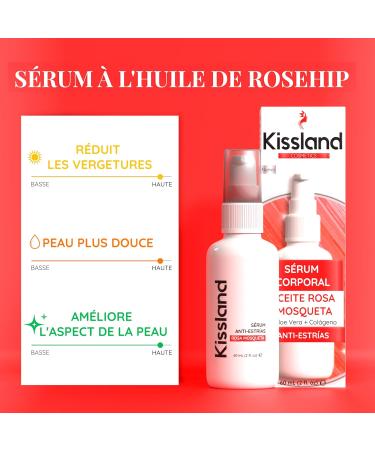 KISSLAND: Stretch Mark Pregnancy Oil Treatment with Rosehip Oil Aloe Vera and Collagen 60ml - Bi Oil Stretch Marks Pregnancy - Stretch Mark Cream Pregnancy - Stretch Mark Cream - Buy Online on GoSupps.com