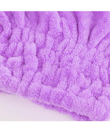 Yomigoo 3 Pack Hair Drying Towel Set - Quick Dry Microfiber Wrap for Women with Long & Thick Hair - Super Absorbent - Purple - Buy Online on GoSupps.com