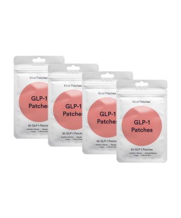 Kind Patches GLP-1 Patches with L Glutamine Berberine Chromium Pomegranate and Cinnamon - 4 Pack 120 Patches