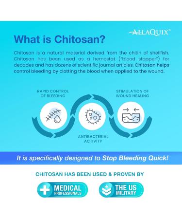 AllaQuix Large Stop Bleeding Pad - Professional Hemostatic Gauze for Effective Blood Clotting | International Shipping Available - Buy Online on GoSupps.com