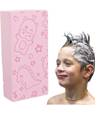 Cute Shapes Shower Sponge | Kids Bath Sponge | Natural and Safe Bath Sponge Reusable Kids Bath Sponge Soft and Absorbent Kids Sponge Cartoon Cleaning Sponge for Children Pink - Buy Online on GoSupps.com