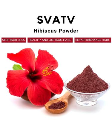 SVATV Hibiscus Powder | Natural Sabdariffa & Rosa Sinensis for Hair & Skin | 227g (8oz) | Controls Hair Problems for Men & Women - Buy Online on GoSupps.com