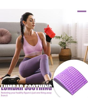 Vnklomes 2-in-1 Back & Neck Support - Lumbar Vertebrae Cushion for Pain Relief - Orthopedic Stretcher (Violet) - Buy Online on GoSupps.com
