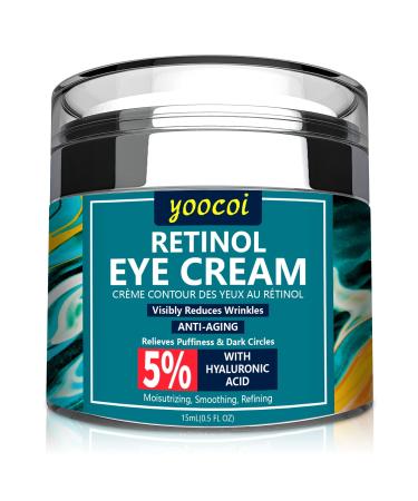 Eye Cream Anti Aging Retinol Eye Cream  With Collagen  Hyaluronic Acid Polypeptide For Wrinkles  Dark Circle and Puffiness  Crows Feet Eye Lift Treatment Moisturizing  Wrinkle  Defense For Men & Women(0.5 Fl Oz)