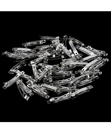 50 Pieces Retro Sliver Blank French Barrettes Hair Clips Craft Ribbon Bow DIY Elastic Tool - 7 x 50mm - Buy Online on GoSupps.com