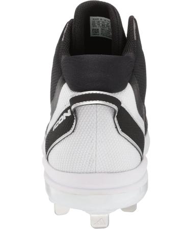 adidas Men's Icon 7 Mid Baseball Shoe 11.5 - Black/White/Silver Metallic - Buy Online on GoSupps.com