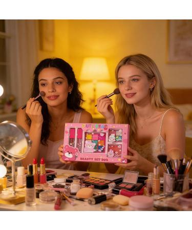 Makeup Kit Cosmetic Gift Set with Eyeshadow Lipstick Blush Makeup Kit for Teens | Travel Business Trip Home School Girlfriend Wife Friend - Buy Online on GoSupps.com