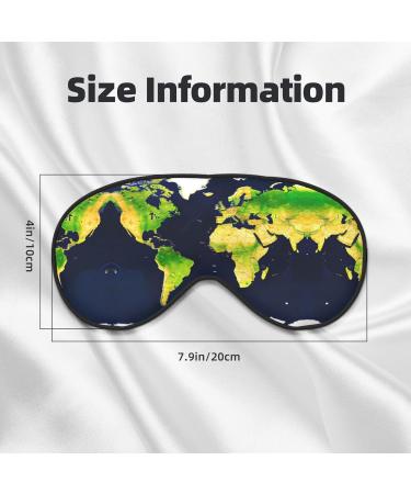 SSIMOO World Map Print Eye Mask - Double-Sided Soft Light Blocking for Quality Sleep | International Shipping Available - Buy Online on GoSupps.com