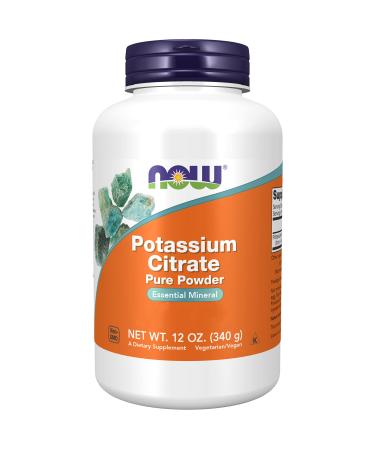 Now Foods Potassium Citrate 340g Vegan Powder Lab-Tested Minerals Potassium Gluten Free Soy Free Vegetarian