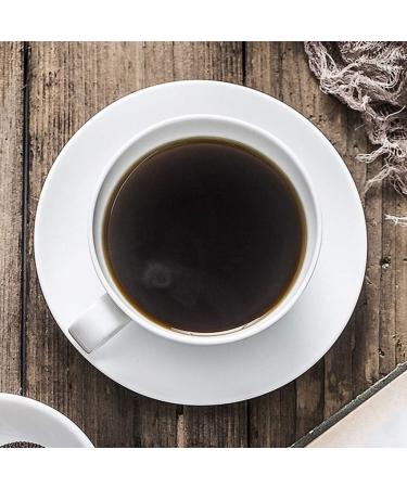 Elegant Pure White Ceramic Coffee Cup and Saucer Timpani Cup Breakfast House Kitchen Office - Buy Online on GoSupps.com