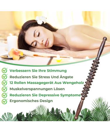 Premium Wooden Fascia Roller & Massage Scooter for Muscle Relaxation | Beech Wood Gua Sha & Anti-Cellulite Tool - Buy Online on GoSupps.com