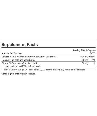 ANDREW LESSMAN Vitamin C 500 Complex 60 Capsules - Non-Acidic Immune Support with Citrus Bioflavonoids - Anti-Oxidant Formula - Easy to Swallow, No Stomach Upset - 60 Count - Buy Online on GoSupps.com