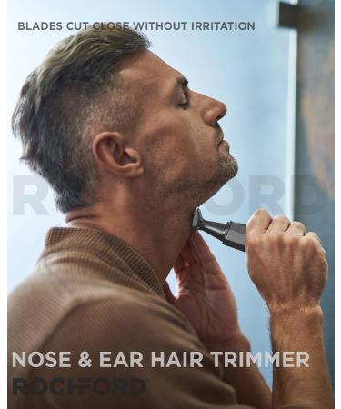 Water Resistant Stainless Steel Nose & Ear Hair Trimmer with LED Light | Heavy-Duty Facial Trimmer & Stand - Shop Now - Buy Online on GoSupps.com