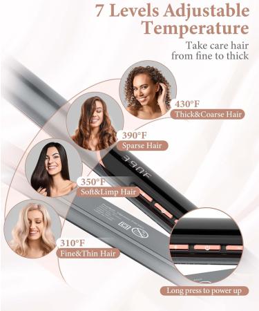 Buy ANWA Titanium 1 Inch Flat Iron Hair Straightener - 2 in 1 Curler 3D Floating Plates Professional Ionic Design Double Voltage - International Shipping Available - Buy Online on GoSupps.com