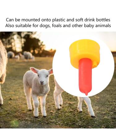 10 Pcs Soft Rubber Pritchard Nipples with Flutter Valves - Leakproof Small Animal Milk Drink Nipples for Goats, Lamb, Puppy, Foal - Screw on Bottle - Silicone Cow Calf Drinking Nipples - Buy Online on GoSupps.com