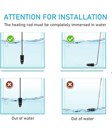 YukiHalu 30W Mini Submersible Aquarium Heater with Thermometer & External Controller - Ideal for 3 Gallon Tanks - Buy Online on GoSupps.com