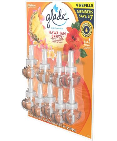 Glade PlugIns Scented Oil Refill - Hawaiian Breeze 9 ct Essential Oil Wall Plug-in 6.39 fl. oz | International Shipping Available - Buy Online on GoSupps.com